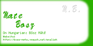 mate bosz business card
